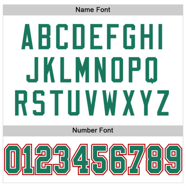 Custom White Kelly Green-Red Mesh Authentic Football Jersey