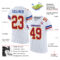 Custom White Cardinal-Gold Mesh Authentic Football Jersey