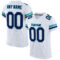 White0757 Custom White Navy-Aqua Mesh Authentic Football Jersey
