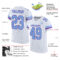 Custom White Light Blue-Purple Mesh Authentic Football Jersey