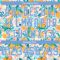 Custom White Light Blue-White 3D Pattern Design Oranges Authentic Basketball Jersey