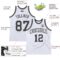 Custom White Steel Gray-Silver Authentic Throwback Basketball Jersey