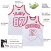 Custom White White-Red Authentic Throwback Basketball Jersey