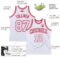 Custom White White-Red Authentic Throwback Basketball Jersey