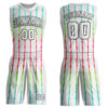 Custom White White-Red Round Neck Sublimation Basketball Suit Jersey