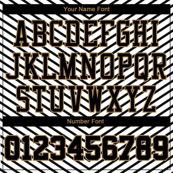 Custom White Black-Old Gold Round Neck Sublimation Basketball Suit Jersey