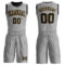Custom White Black-Old Gold Round Neck Sublimation Basketball Suit Jersey