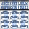 Custom White Light Blue-Black Round Neck Sublimation Basketball Suit Jersey
