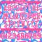 Custom White Pink-Light Blue Music Festival Round Neck Sublimation Basketball Suit Jersey