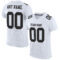 White1081 Custom White Black-Gray Mesh Authentic Football Jersey
