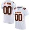 White1087 Custom White Black-Orange Mesh Authentic Football Jersey