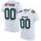 White1128 Custom White Kelly Green-Hot Pink Mesh Authentic Football Jersey