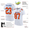 Custom White Orange-Royal Mesh Authentic Football Jersey