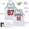 Custom White Red-Kelly Green Authentic Throwback Basketball Jersey