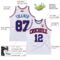 Custom White Royal-Red Authentic Throwback Basketball Jersey