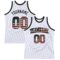 Custom White Vintage USA Flag-Black Authentic Throwback Basketball Jersey