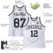 Custom White Black Pinstripe Black Authentic Basketball Jersey