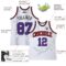 Custom White Black Pinstripe Purple-Red Authentic Basketball Jersey