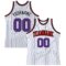 Custom White Black Pinstripe Purple-Red Authentic Basketball Jersey