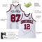Custom White Black Pinstripe Maroon Authentic Basketball Jersey