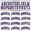 Custom White Black Pinstripe Purple-Gray Authentic Basketball Jersey