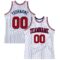 Custom White Navy Pinstripe Red Authentic Basketball Jersey