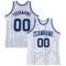 Custom White Navy Pinstripe Navy-Light Blue Authentic Basketball Jersey