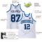 Custom White Navy Pinstripe Navy-Blue Authentic Basketball Jersey