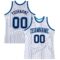 Custom White Navy Pinstripe Navy-Blue Authentic Basketball Jersey