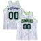 Custom White Navy Pinstripe Navy-Neon Green Authentic Basketball Jersey