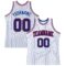 Custom White Royal Pinstripe Royal-Red Authentic Basketball Jersey