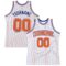 Custom White Orange Pinstripe Orange-Royal Authentic Basketball Jersey