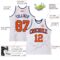 Custom White Orange Pinstripe Orange-Navy Authentic Basketball Jersey