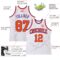Custom White Orange Pinstripe Orange-Purple Authentic Basketball Jersey
