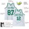Custom White Kelly Green Pinstripe Kelly Green Authentic Basketball Jersey