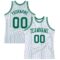 Custom White Kelly Green Pinstripe Kelly Green Authentic Basketball Jersey