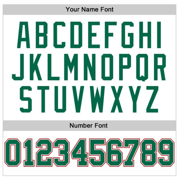 Custom White Kelly Green Pinstripe Kelly Green-Red Authentic Basketball Jersey