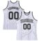 Custom White Purple Pinstripe Black-Gray Authentic Basketball Jersey