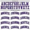 Custom White Purple Pinstripe Purple Gray-Black Authentic Basketball Jersey