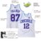 Custom White Purple Pinstripe Purple-Light Blue Authentic Basketball Jersey