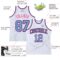 Custom White Light Blue Pinstripe Light Blue Black-Pink Authentic Basketball Jersey