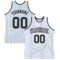 Custom White Teal Pinstripe Black-Gray Authentic Basketball Jersey