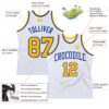 Custom White Gold-Royal Authentic Throwback Basketball Jersey