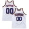 Custom White Royal Orange-Black Authentic Throwback Basketball Jersey