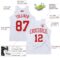 Custom White Scarlet Authentic Throwback Basketball Jersey
