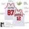 Custom White Red-Black Authentic Throwback Basketball Jersey