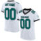 White1400 Custom White Midnight Green-Black Mesh Authentic Football Jersey