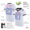 White1407-1 Custom White Light Blue Black-Pink Mesh Authentic Football Jersey