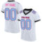 White1407 Custom White Light Blue Black-Pink Mesh Authentic Football Jersey