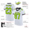 White1408-1 Custom White Neon Green-Black Mesh Authentic Football Jersey